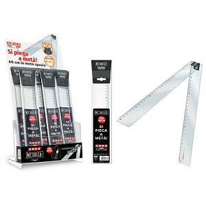 Ravnalo pvc 60cm preklopno  Arda MET60SS