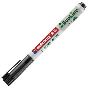 Marker permanentni 1mm okrugli vrh EcoLine Edding 25 crni