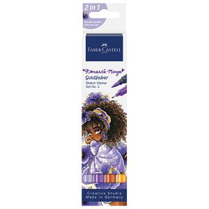 Marker obostrani Sketch  4boje Romantic Manga 3 Goldfaber Faber Castell 164733 blister