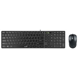 Tipkovnica USB SlimStar Combo 126 + miš USB Genius crna