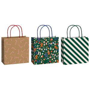 Vrećice ukrasne 20x20x8cm novogodišnje Stewo 5237 99 sortirano