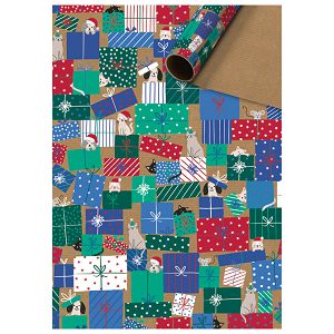 Papir ukrasni rola 70x500cm Natur Xmas kids novogodišnji Stewo 1642 99