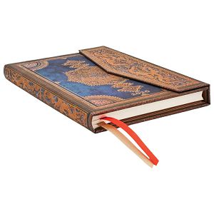 Planer tjedni 2026-13x18cm-midi magnet Safavid Indigo Paperblanks DE0762-4