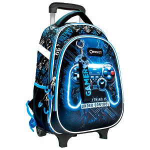 Ruksak školski s kotačićima XT Gamer Blue 26.Connect