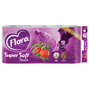 Papir toalet-rola troslojni miris breskve pk10 Rosa Super soft