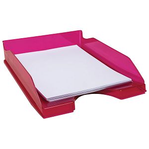 Ladica za spise Ecotray 12354D Fornax prozirno roza