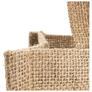 Vrećice za 2 vinske boce juta 20x34.5x10cm Makito 3481s dva prozorčića