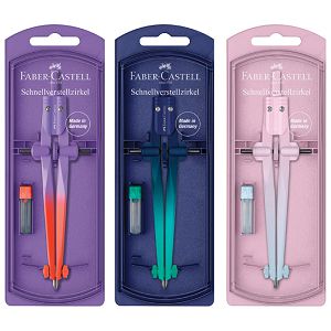 Šestar s preciznim podešavanjem+mine Stream Flow Faber Castell 1745 sort blister