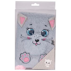 Dnevnik plišani s ključem A5 96L Cat Paso PP23CA-3676