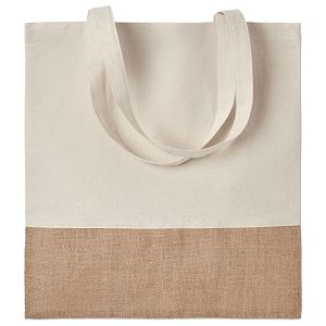 Vrećice za kupovinu platnena sa jutom 38x42 cm-duge ručke natur-bež