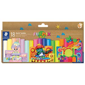 Plastelin  18 boja Noris jumbo Staedtler 842 C18 pastel+glitter+neon blister