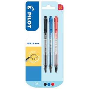 Olovka kemijska BP-S Matic pk2+1 gratis Pilot BPS-135-F sortirano blister