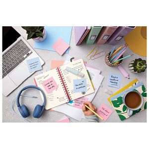 Blok samoljepljiv 73x73 mm 36L Post-it 3M. 600-1TRSPO prozirno rozi blister