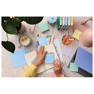 Blok samoljepljiv "Z" 76x76mm 90L Post-it Recycled Pastel Blue 3M.R330-1RSSB plavi blister