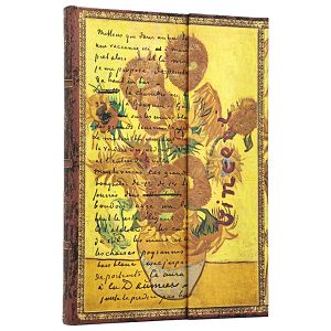 Notes 12,5x18 cm-midi crte  72 L magnet Van Gogh, Sunflowers Paperblanks  PB1520-9