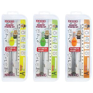 Set ravnalo+šestar  Arda SET2M sortirano blister