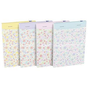 Blok za bilješke A6 crte 80L s naslovnicom Floral pastel Oxford 400094827 sort