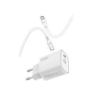 Zidni punjač Adda Collins CH-051-WH,20w, Type-c, s Type-C na Type-C kabelom, bijeli