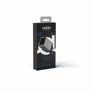 Zidni punjač Adda Collins CH-016-GM, 2 x Type C izlazi, 67W, GaN, gun metal