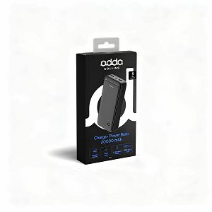 Powerbank Adda Collins PB-007-BK, 20000mAh, Type-C ulaz, USB-A i Type C izlazi, 10W, crna