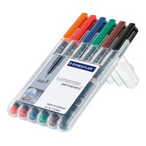 Marker permanentni Staedtler Lumocolor 0,6mm 318 WP6 6/1