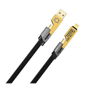 Kabel Adda Collins USB-002-BK, 4u1, Type C/USB-A na Type C /  8 pin, braided, 1.2m, 65w, crni