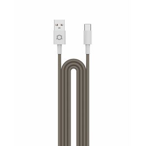 Kabel Adda Collins USB-211-BG, USB-A na Type-C, 15W, pleteni, 1m, bež