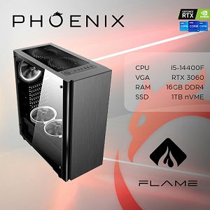 Računalo Phoenix FLAME Y-602 Intel i5 14400F/16GB DDR4/NVME SSD 1TB/600W 80+/RTX 3060 12GB