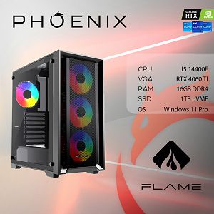 Računalo Phoenix FLAME Y-618 Intel i5 14400F/16GB DDR4/NVME SSD 1TB/650W 80+ Bronze/RTX 4060TI 8GB/Windows 11 PRO