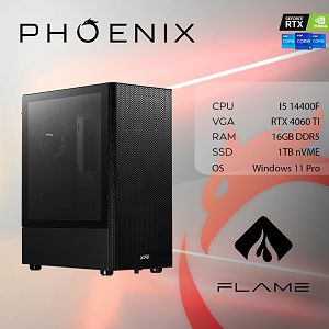 Računalo Phoenix FLAME Y-622 Intel i5 14400F/16GB DDR5/NVME SSD 1TB/600W 80+/RTX 4060TI 8GB/Windows 11 PRO