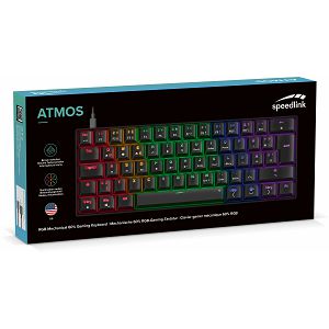 Tipkovnica SPEEDLINK Atmos, mehanička, RGB, US/HR layout, crna