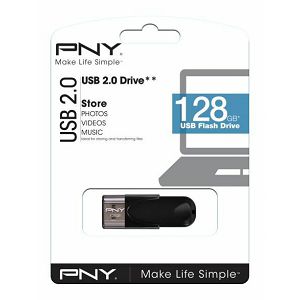 USB stick PNY Attaché 4, 128GB, USB2.0, crni