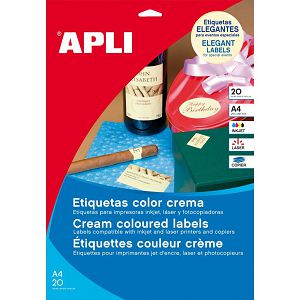 Naljepnica Apli 97x67,7mm biege boje 20L 11801