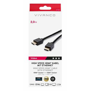 Kabel HDMI VIVANCO 47159, HDMI 2.0, 4K 60Hz, 2m