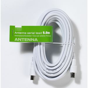 Kabel VIVANCO 19321, antenski coax na coax, 5m, bijeli