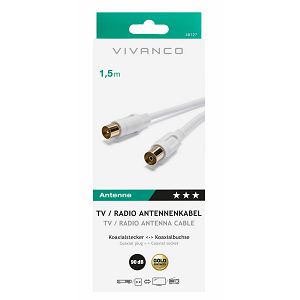 Kabel VIVANCO 48127, antenski coax na coax, 1.5m, bijeli