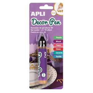Marker Apli decor pen 3D efekt metal zlatni 15009
