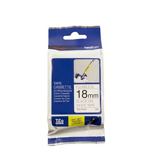 Vrpca Brother p-touch TZEFX241 18mm white/black