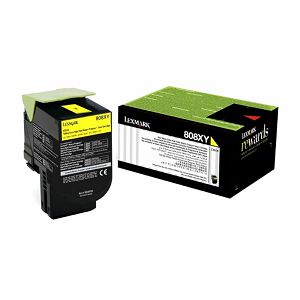 Toner Lexmark 80C8XYE yellow 4k