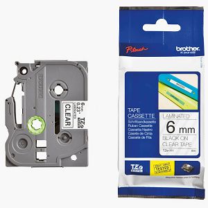 Vrpca Brother p-touch TZE111 6mm black/clear