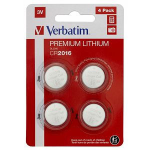 Baterije Verbatim  #49531, litijske, CR2016 3V, 4pack