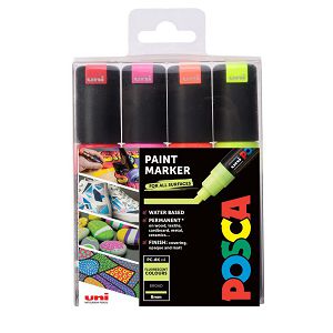 Uni pak marker Posca pc-8k fluorescentne boje 4/1 UNI_KOM (Japan)