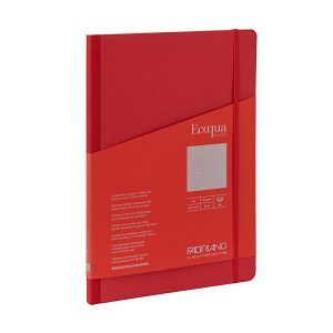 Notes Fabriano Ecoqua plus pocket šiven s platnenim rubom 9x14 90g 80L na točkice lampone 19149009