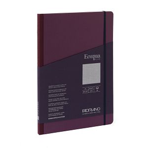 Notes Fabriano Ecoqua plus pocket šiven s platnenim rubom 9x14 90g 80L na točkice vino 19149012