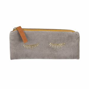Pernica Artebene prazna višenamjenska baršunasta tamno smeđa Sleepy eyes 20x8,5cm 241118