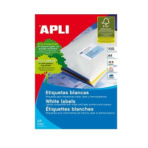 Naljepnica Apli 105x48mm bijela 100L 3139/1289