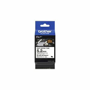 Vrpca Brother p-touch HSE211E 5,2mm black /white