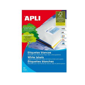 Naljepnica Apli 48,5x16,9mm bijela 100L 01282