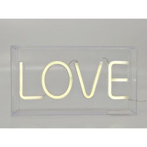 Lampa natpis iTotal LED Love neon bijela XL2762