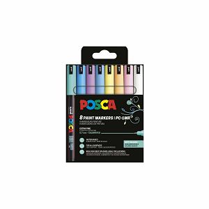 Uni pak marker Posca pc-1mr pastelne boje 8/1 plastic free pakiranje 